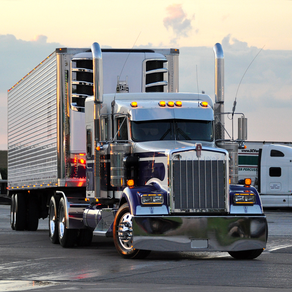 silver heavy duty truck